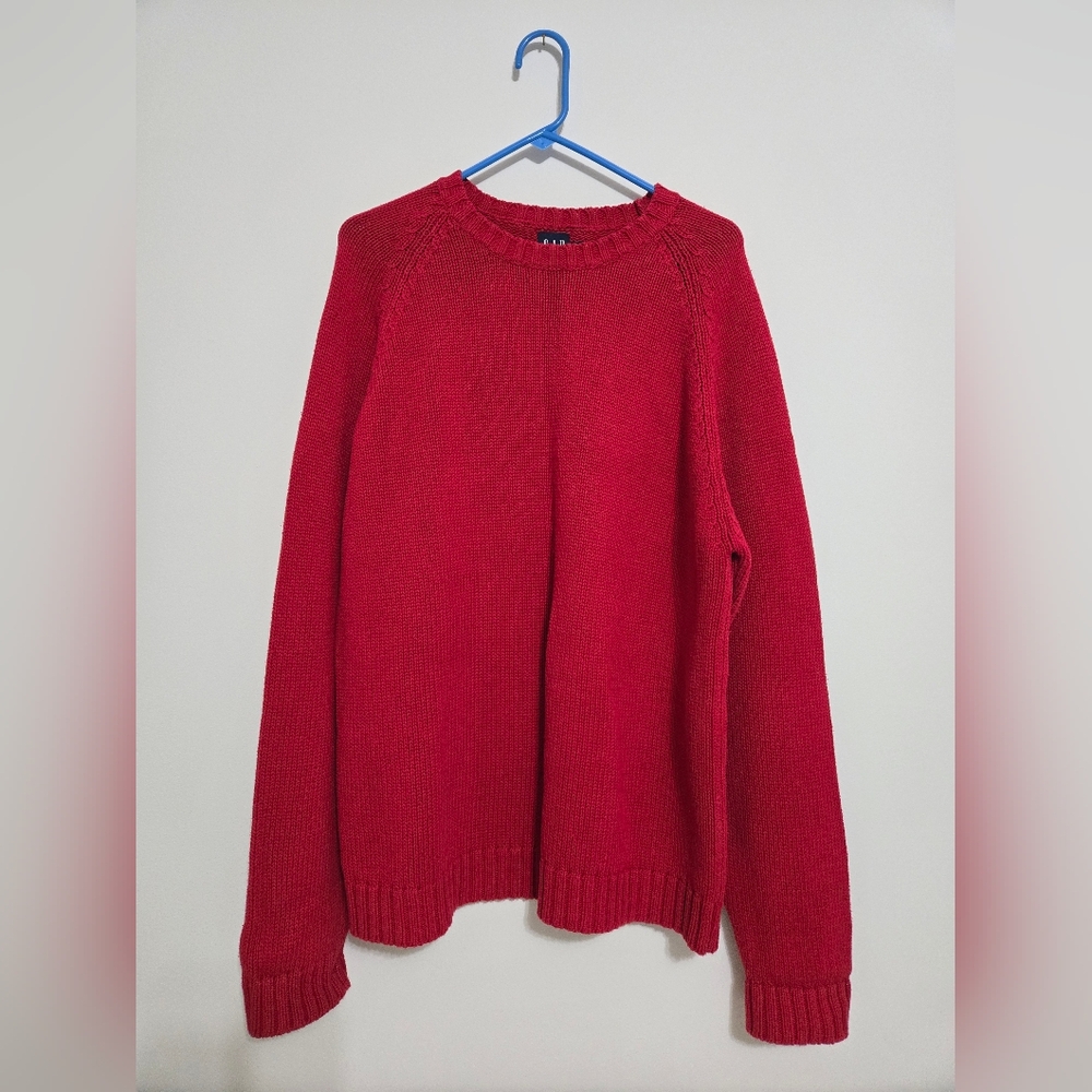 GAP Vibrant Red Crew Neck Sweater